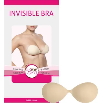 Erotická ozdoba Bye Bra Invisible Bra Nude Velikost D
