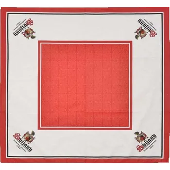 Svijany ubrus 70x70 v barvě červené Barva: červenobílá