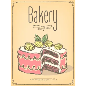 Plechová cedule Plechová cedule BAKERY, (dort)