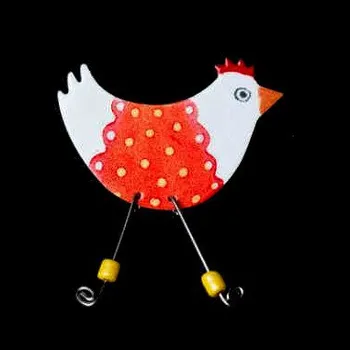 Brož Lucie Horáková Brož smaltovaná - slepička