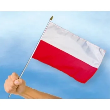 Vlajka Polsko 30 x 45 cm na tyčce