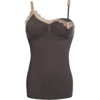 Těhotenská podprsenka Kojící / těhotenské tílko s krajkou Barva: Šedá, Velikost: XL