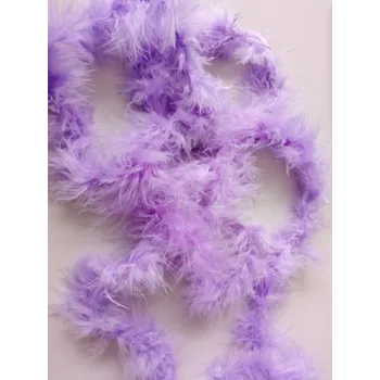 Karnevalový doplněk Boa, labutěnka marabu peří, světle fialová - délka 2 m, šířka 3 cm
