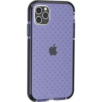 Pouzdro na mobilní telefon Ochranný transparentní kryt se vzorem křížků pro iPhone 11 Pro - modrý