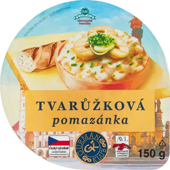 Gurmán Klub Tvarůžková pomazánka s pažitkou 150 g Rostlinná pomazánka Gurmán Klub Tvarůžková pomazánka s pažitkou 150 g