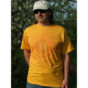 Pánské tričko Oboustranná spirála - měděná