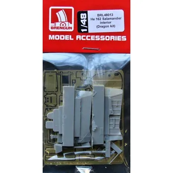 Plastikový model Brengun 1/48 He 162 Salamander interior set (DRAG)
