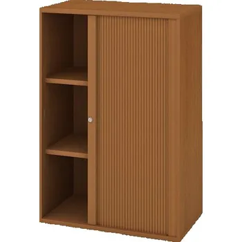 Kancelářský vozík HOBIS kancelářská policová skříň - SZ 3 80 07 P, zámek Huwill, roleta pravá, třešeň + doprava zdarma