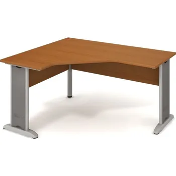 Kancelářský vozík HOBIS kancelářský stůl pracovní tvarový, ergo pravý - CEV 60 P, třešeň + doprava zdarma