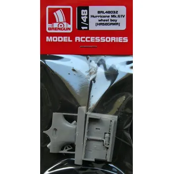 Plastikový model Brengun 1/48 Hurricane Mk.II/IV wheel bay (HAS)