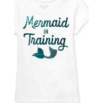 Dívčí tričko CHILDREN´S PLACE DÍVČÍ TRIČKO "MERMAID IN TRAINING" Barva: bílá, Velikost: XL (158/164)