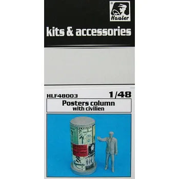 Plastikový model Hauler 1/48 Posters column w/civilien (resin figure)