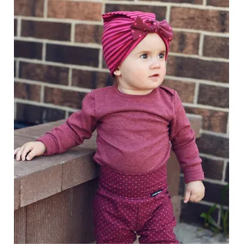 Kojenecké oblečení vínové rostoucí body s dlouhým rukávem