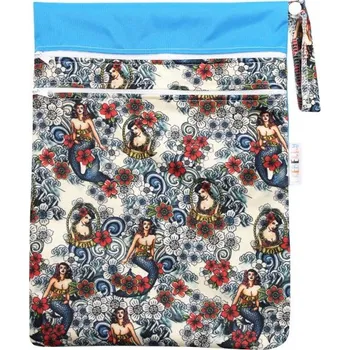 Pytel na pleny Breberky Pytel PUL dvoukomorový - Mořská diva L