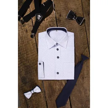 Chlapecká košile Chlapecká košile MIK16 drobný modrý vzorek