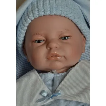 Panenka Realistické miminko - chlapeček - Bedříšek se zajíčkem od firmy Lamagik (španělské miminko 39 cm)