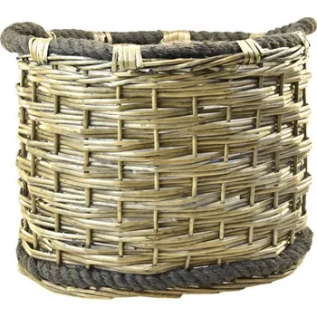 Květináč Vingo Oválný obal na květiny s lýkovým lanem Rozměry (cm): 45x34, dno uvnitř 39x31