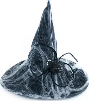 Karnevalový doplněk Rappa Čarodějnický klobouk s pavučinou