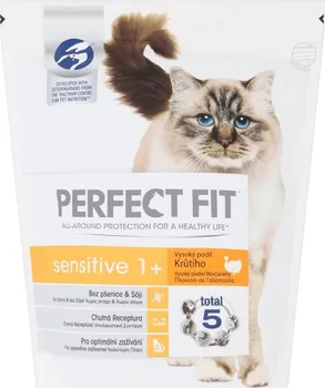 Krmivo pro kočku PERFECT FIT Cat Adult Sensitive Turkey 750 g