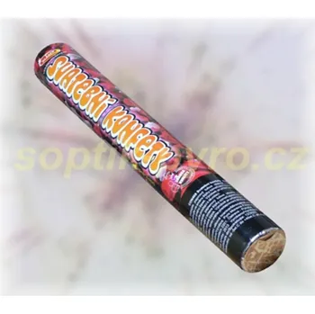 Zábavní pyrotechnika výmetník konfet - svatební konfety (není to pyrotechnika, ale přesto je doporučená věková hranice 15+)