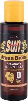 Přípravek na opalování Vivaco Sun Argan Bronz Oil arganový olej pro rychlé zhnědnutí SPF 0 100 ml