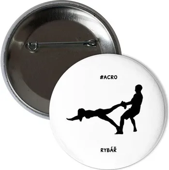 Odznáček s potiskem Acro placka rybář