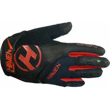 Cyklistické rukavice 2 - Rukavice dětské DEMO Kid dlouhoprsté Haven černá červená