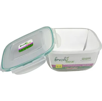 Dóza na potraviny PLAST ART Plastový box se silikonovým těsněním PLAST ART 1,7l (9,5,5x19x19cm)