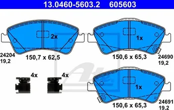 Brzdová destička ATE 13.0460-5603.2