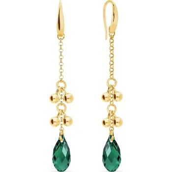 Náušnice Náušnice zelené se Swarovski Elements Triumph KWGROLO6010EM Emerald