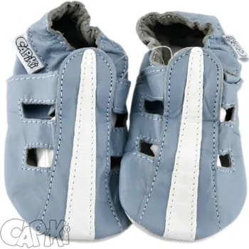Capáčky CAPIKI Kožené capáčky - SANDÁLKY modré 18-24 M