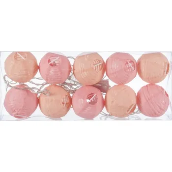 Girlanda 10ti světýlek růžová/oranžová - 290*8*8 cm