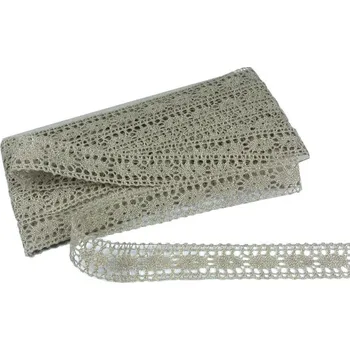 Krajka Snový svět Paličkovaná vsadka lněná přírodní TK0014-22mm