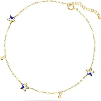 Náušnice Řetízek na nohu duhový se Swarovski Elements Vilo BAG28163AB