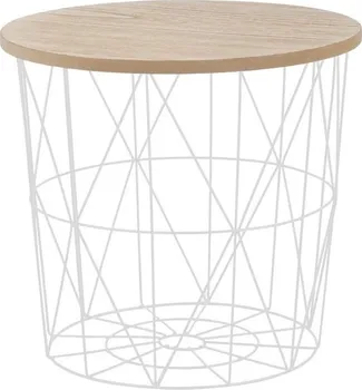 Konferenční stolek Smartshop Moises 42 x 41 cm přírodní/bílý