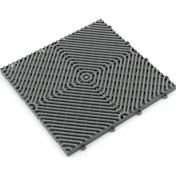 Venkovní dlažba Šedá plastová dlažba Linea Rombo - 38,3 x 38,3 x 1,7 cm