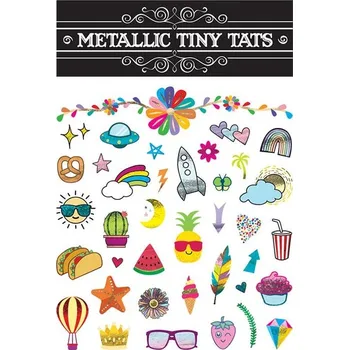 Odstranitelné tetování Sada barevných tetovaček - metalické tetování