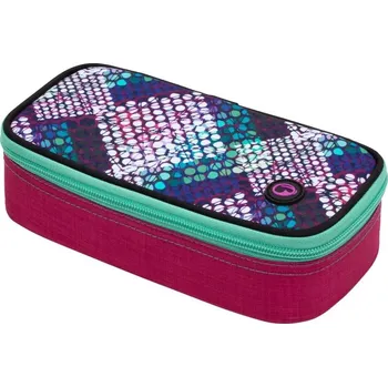 Penál Školní penál BAGMASTER CASE THEORY 20 A PINK/TURQUOISE/WHITE, Bagmaster