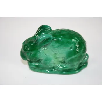 Těžítko malachitové sklo (JADE) - králík