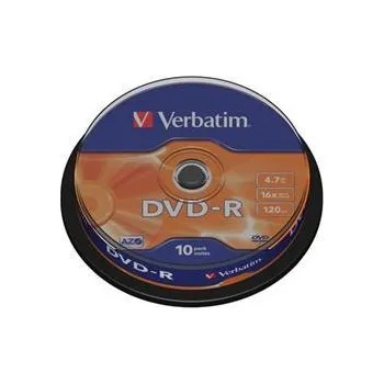 Ukládání dat VERBATIM DVD-R AZO 4,7GB, 16x, spindle 10 ks