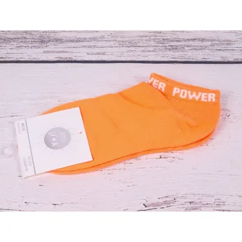 Ponožky YO nízké kotníkové neonové oranžové velikosti ponožek: 18-20 ( EUR vel. 27-30)