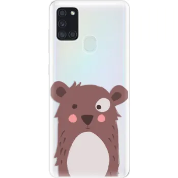 Pouzdro na mobilní telefon Odolné silikonové pouzdro iSaprio - Brown Bear - Samsung Galaxy A21s