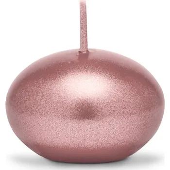 Svíčka Plovoucí svíčka rose gold, metalická, 4 cm, 1 ks