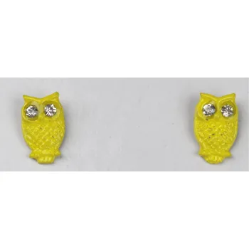 Náušnice UNI Náušnice sova Barva: žlutá