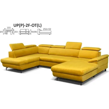 MEBLOSOFT Sektorová sedací souprava LOFT UP+2F+OT (všechny potahové látky)