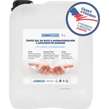 Dezinfekce CLEANLIFE dezinfekční gel na ruce 5000 ml
