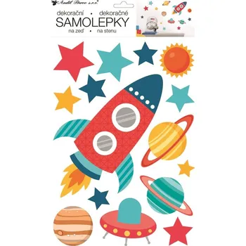 Samolepící dekorace Samolepicí dekorace pro děti vesmír 10489 / Samolepky pro děti (24 x 42 cm) Room Decor