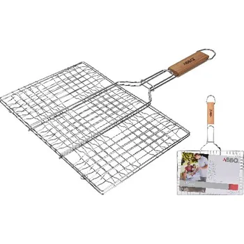 Grilovací rošt M.A.T Group BBQ dřevěná rukojeť 34 x 23 cm