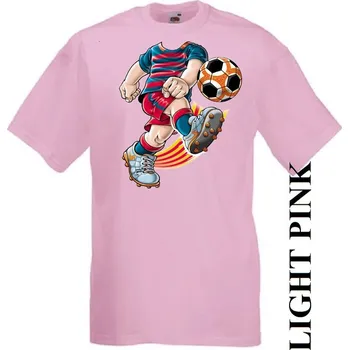 Chlapecké tričko detske-levne-bavlnene-tricko-potisk-fotbalista-fc-barcelona Barva: Pink - růžová, velikost: 140