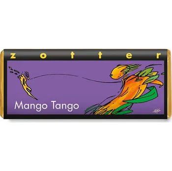 Čokoláda Zotter Bio plněná hořká čokoláda Mango Tango, 70 g